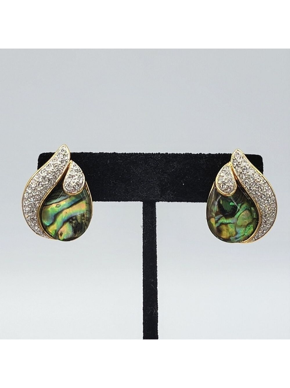 Vintage Butler Earrings Abalone #2299
